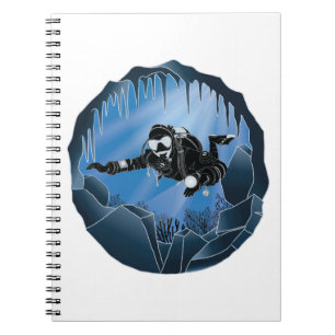 Cave Diving - Underwater Scuba Diver Notebook
