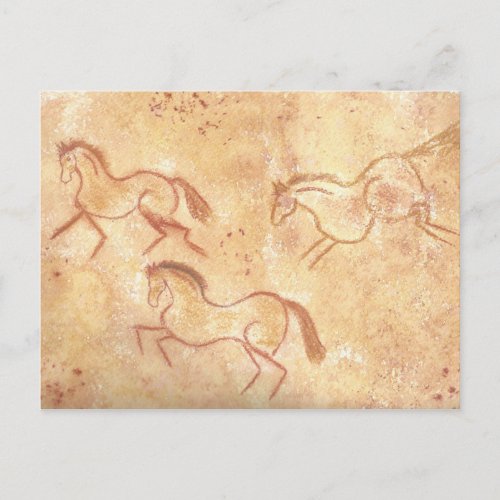 Cave Drawing Painting of Horses Postcard