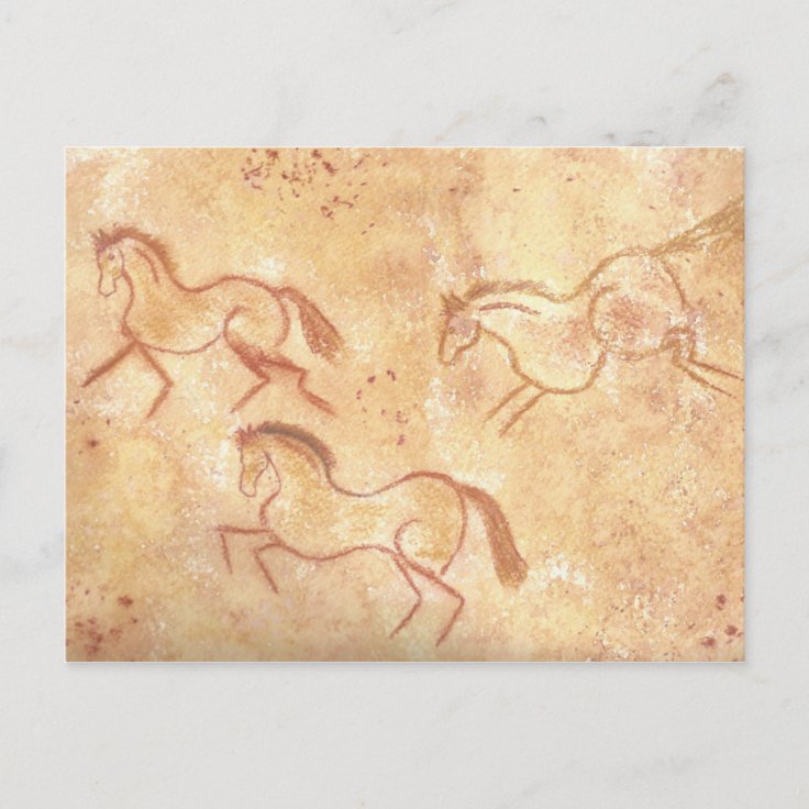 Cave Drawing Painting Of Horses Postcard Zazzle   Cave Drawing Painting Of Horses Postcard Re09757530ed74d9da43e53128e74fa4f Ucbjp 736 