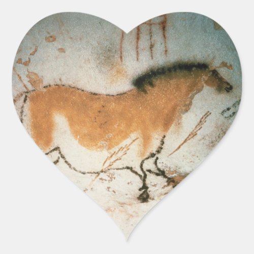 Cave drawings Lascaux French Prehistoric Heart Sticker