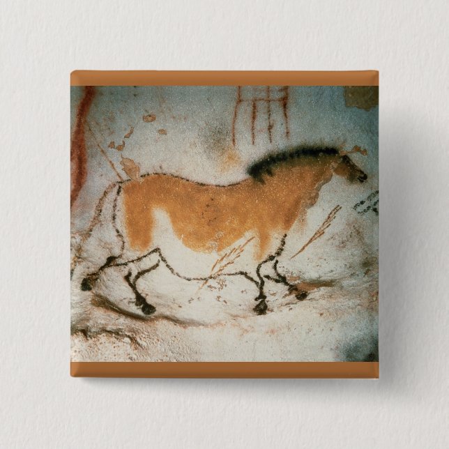 Cave drawings Lascaux French Prehistoric Pinback Button (Front)