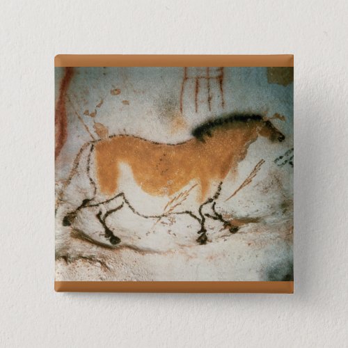 Cave drawings Lascaux French Prehistoric Pinback Button
