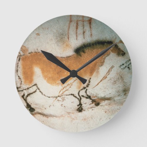 Cave drawings Lascaux French Prehistoric Round Clock