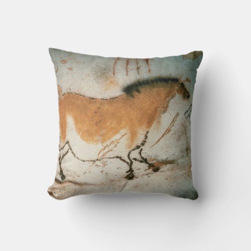 Cave drawings Lascaux French Prehistoric Throw Pillow