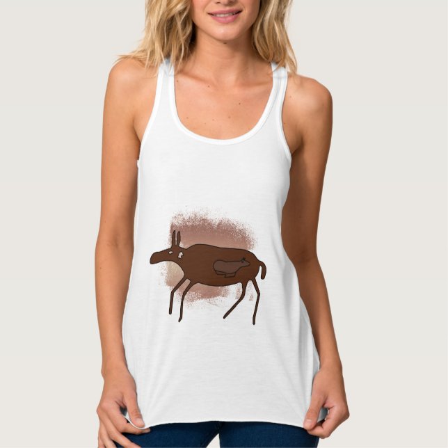Cave Drawings Mother Baby -Animals Tank Top (Front)