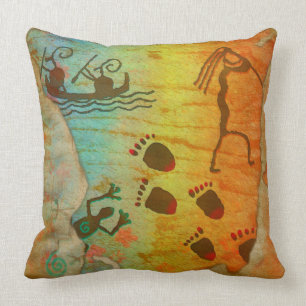 Cave Dwelling Native American DECOR Throw Pillow