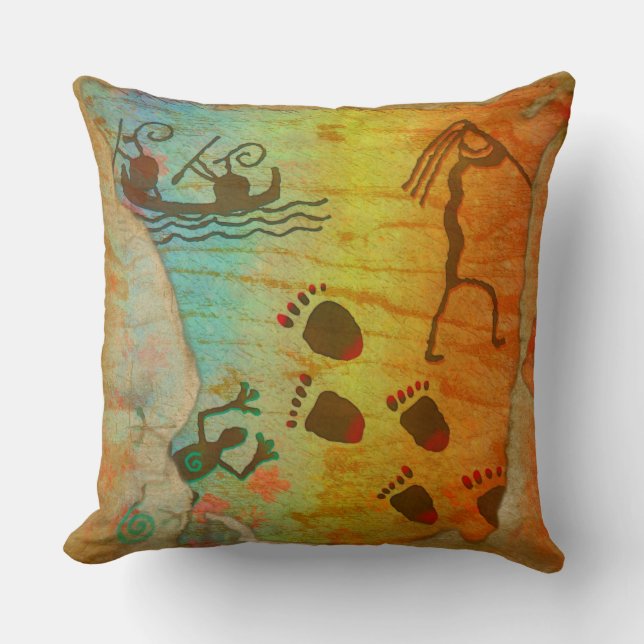 Cave Dwelling Native American DECOR Throw Pillow (Front)