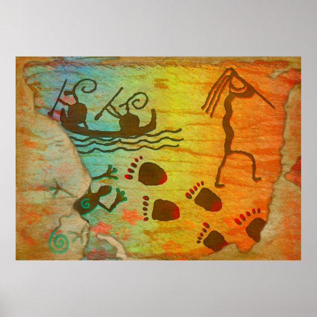 Cave Dwelling Native American Fine Art Poster (Front)