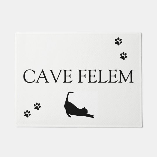 Cave Felem Beware Of The Cat Doormat Zazzle Com