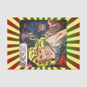 Cave Girl, Gorilla, Elephant Golden Age Comic Book Tissue Paper