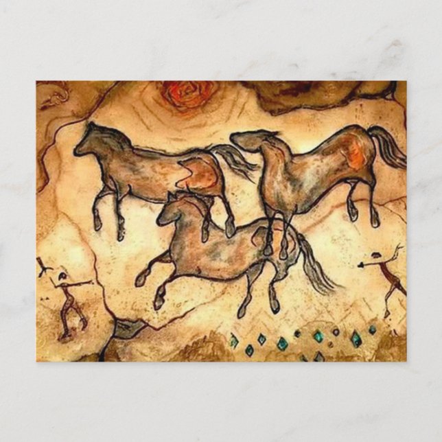 Cave Horses ** Postcard (Front)
