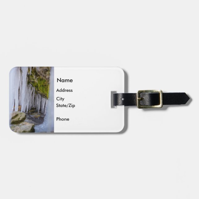 Cave Icicles Luggage Tag (Front Horizontal)