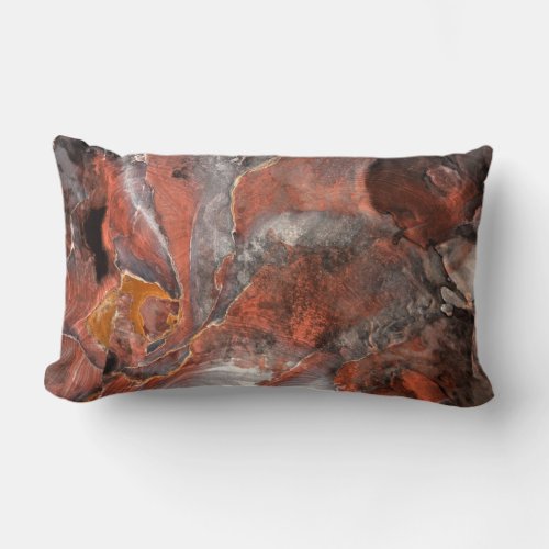 Cave in Petra Jordan Lumbar Pillow