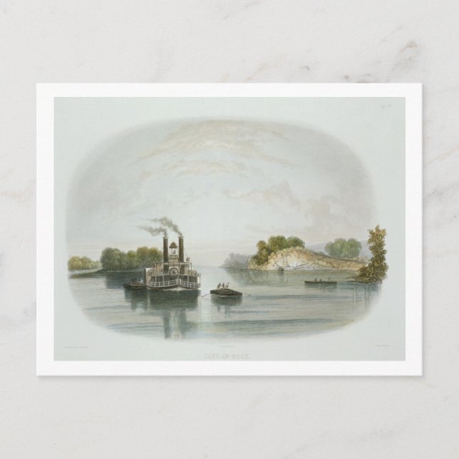 Cave-in-Rock, view on the Ohio, plate 7 from Volum Postcard (Front)