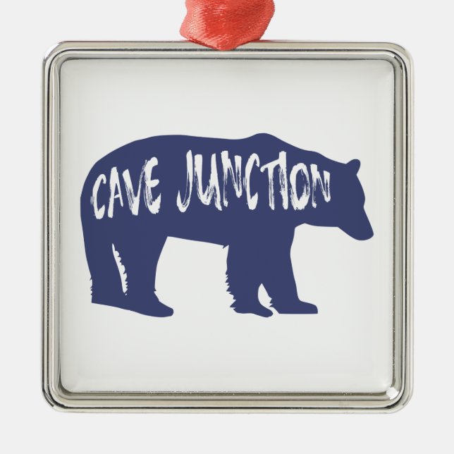 Cave Junction Oregon Bear Metal Ornament (Front)