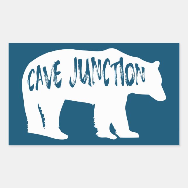 Cave Junction Oregon Bear Rectangular Sticker (Front)