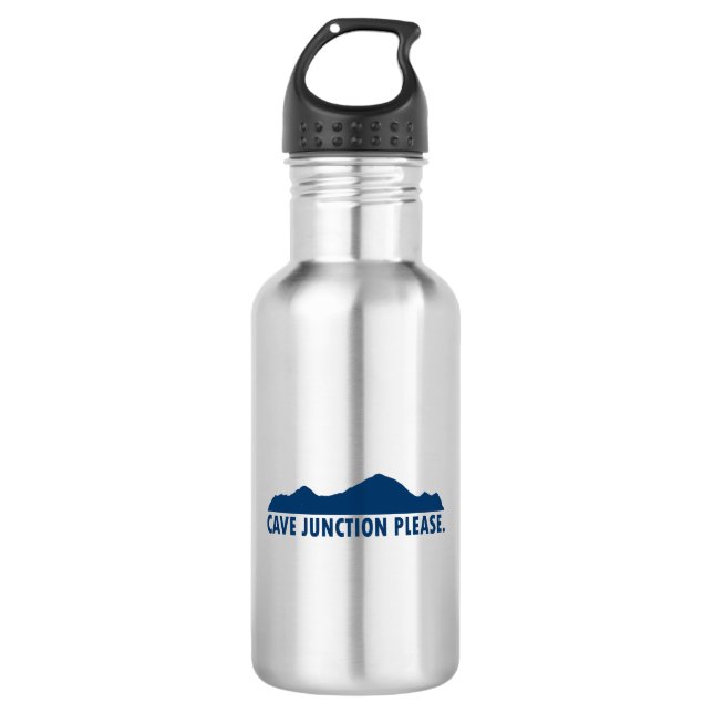 Cave Junction Oregon Please Stainless Steel Water Bottle (Front)