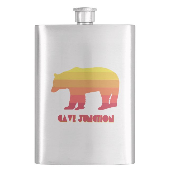 Cave Junction Oregon Rainbow Bear Flask (Front)