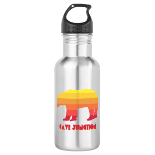 Cave Junction Oregon Rainbow Bear Stainless Steel Water Bottle