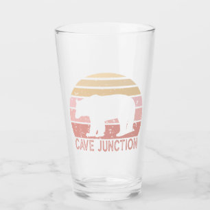 Cave Junction Oregon Retro Bear Glass