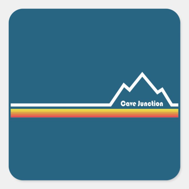 Cave Junction Oregon Square Sticker (Front)