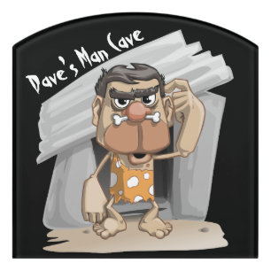 Cave Man Acrylic Wall Plaque Door Sign