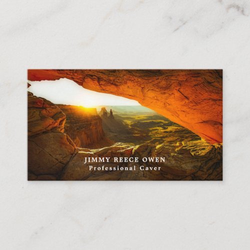 Cave Mouth Cave Explorer Sportsperson Business Card