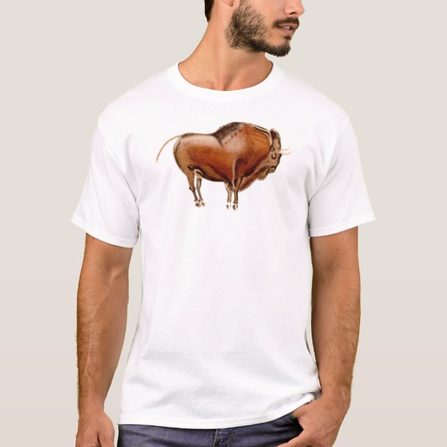 cave painting bison T-Shirt (Front)