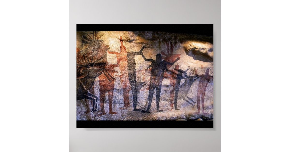 Cave Painting Rock Art Poster | Zazzle