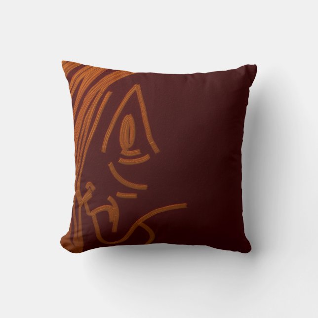 Cave Painting Throw Pillow (Front)
