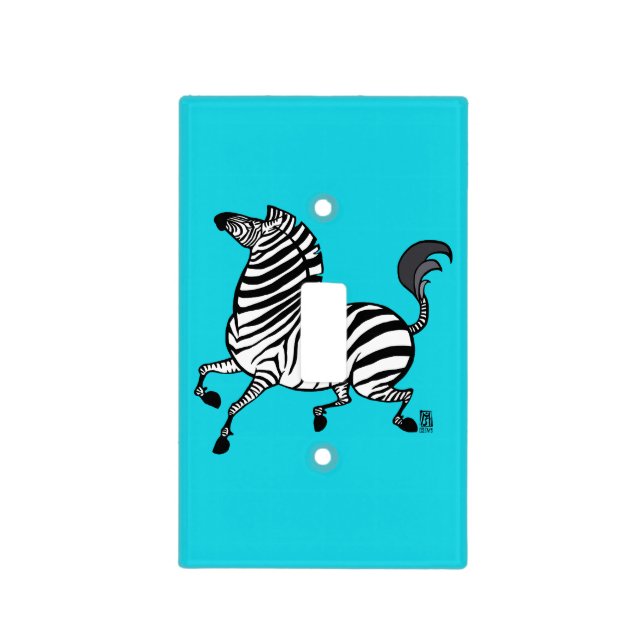 Cave Pony Plains Zebra SwitchPlate (Front)