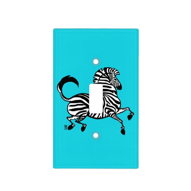Cave Pony Zebra 1 Switchplate (Front)