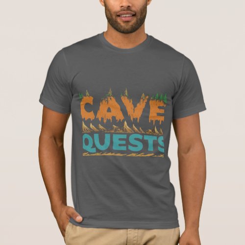 Cave Quests Delve Deep Danger for boys  T_Shirt