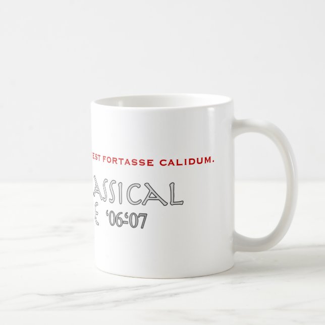 Cave: Quod inest fortasse calidum Coffee Mug (Right)