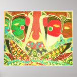 Cave Style - Tribal Love Painting Poster<br><div class="desc">Cave Style - Tribal Love Painting Paper Type: Value Poster Paper (Matte) Your walls are a reflection of you. Give them personality with your favorite quotes, art or designs on posters printed by Zazzle! Choose from up to 5 unique paper types and several sizes to create art that’s a perfect...</div>