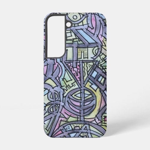 Cave Symbols_Hand Painted Abstract Watercolor Art Samsung Galaxy S22 Case