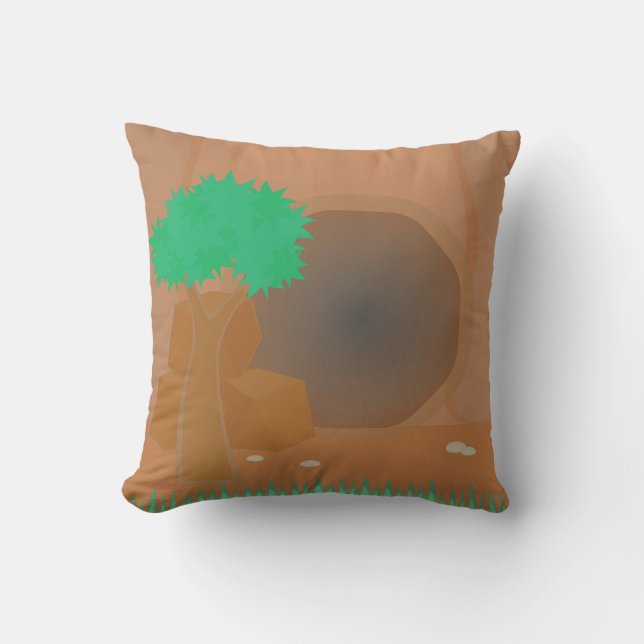 Cave Throw Pillow (Front)