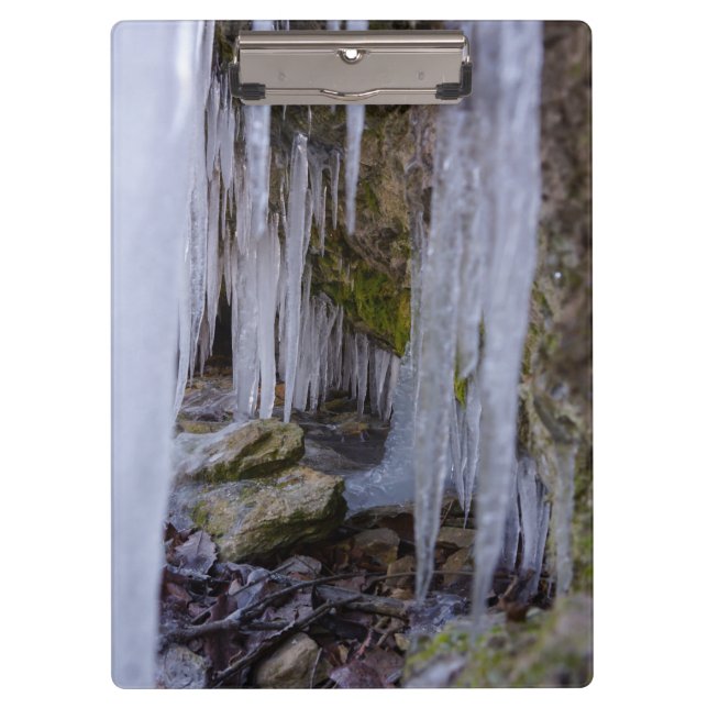 Cave Tunnel Of Ice Clipboard (Front)