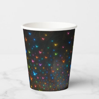 Cave with Colorful Glowing Bugs Paper Cups