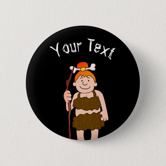 Cave Woman Button (Front)