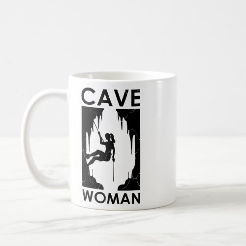 Cave Woman Graphic Spelunking Spelology Potholing  Coffee Mug