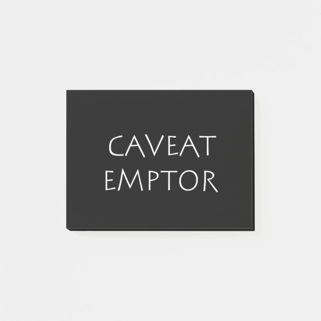 Caveat Emptor Post-it Notes (Front)