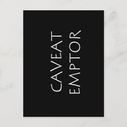 Caveat Emptor Postcard