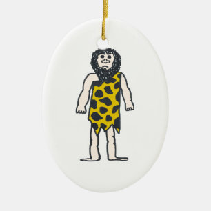 Caveman Ceramic Ornament