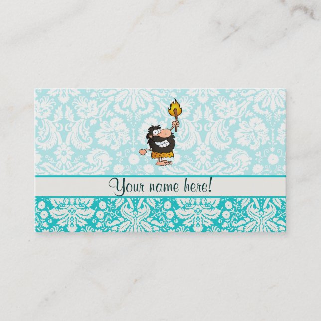 Caveman; Cute Business Card (Front)