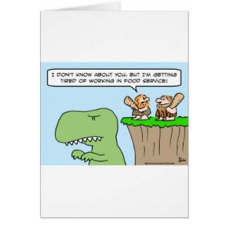 caveman dinosaur food service cards