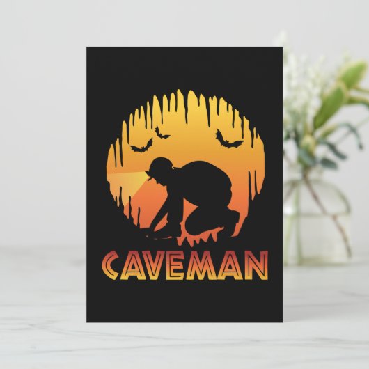 Caveman - Funny Caving Speleology (Standing Front)