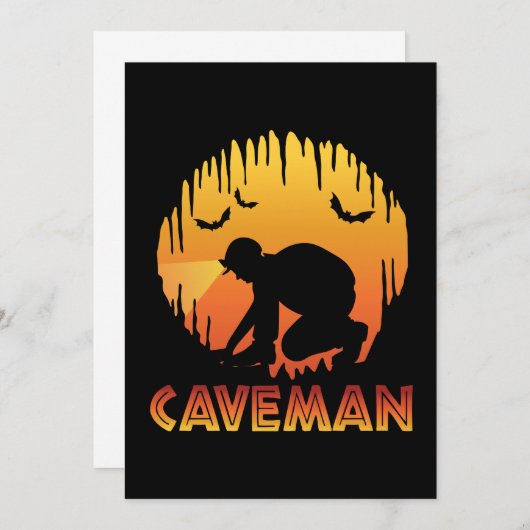 Caveman - Funny Caving Speleology (Front/Back)
