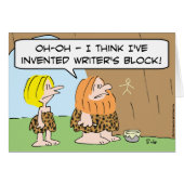 caveman invented writers block (Front Horizontal)