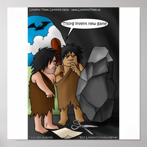 Caveman Invention Funny Posters